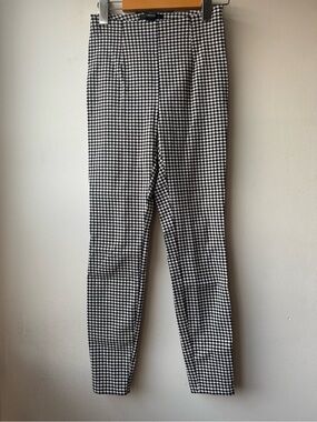 Slim Fit Black & White Gingham pants